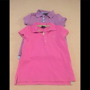 Two girls Ralph Lauren polos, size 6